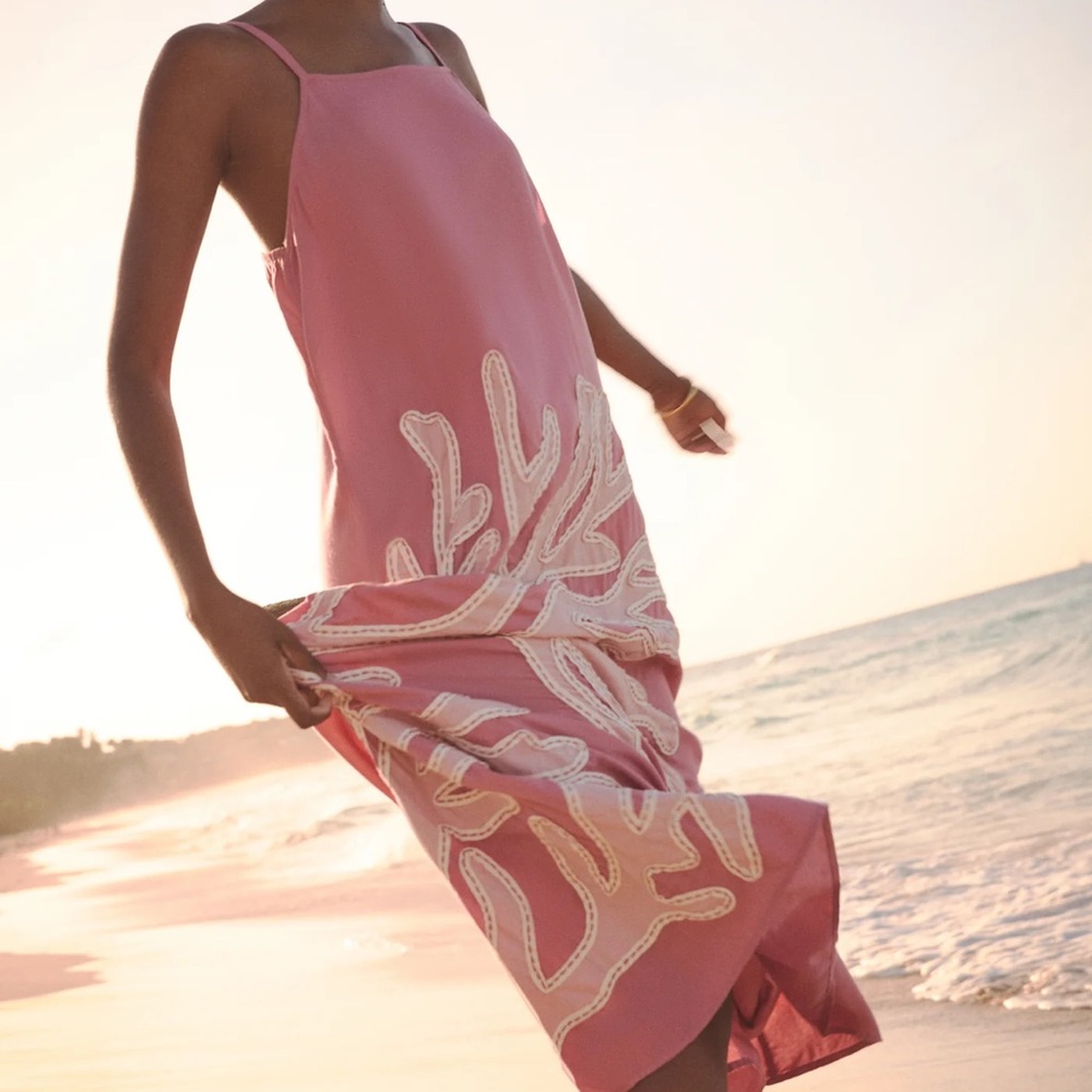 TUCKERNUCK Pink Embroidered Coral Millay Dress